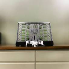 Punisher Logolu Özel Tasarım Lüks Motosiklet Pleksi Plakalık