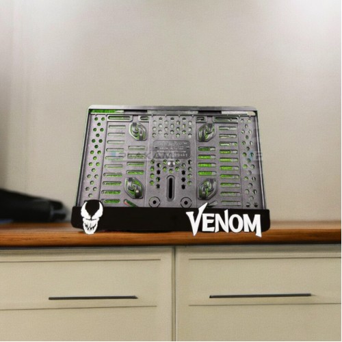 Venom Logolu Özel Tasarım Lüks Motosiklet Pleksi Plakalık