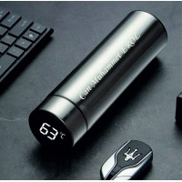 Kişiye Özel Isimli Lüks Dijital Sıcaklık Göstergeli Çelik Termos 500ML-KROM