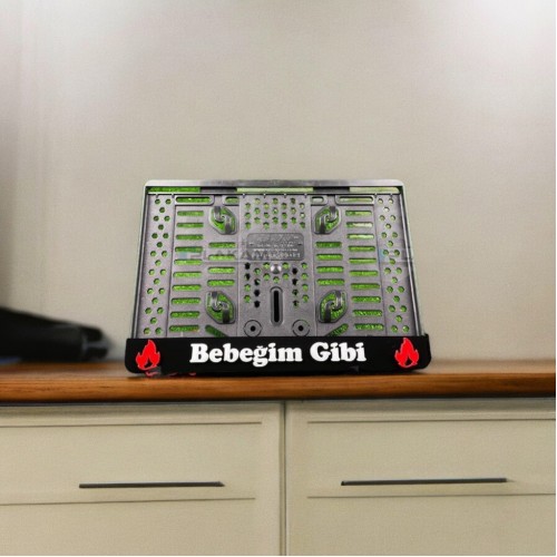 Bebeğim Gibi Yazılı Özel Tasarım Lüks Motosiklet Pleksi Plakalık