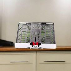 Minnie Mouse Beyaz Zemin Özel Tasarım Lüks Motosiklet Pleksi Plakalık
