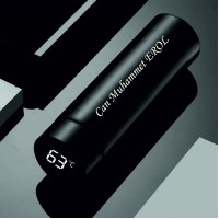 Kişiye Özel Isimli Lüks Dijital Sıcaklık Göstergeli Çelik Termos 500ML-SİYAH