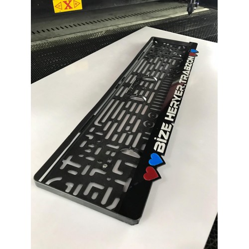 2 ADET ÇIKINTILI PLAKALIK ARACINIZA ÖZEL İSİMLİ LAZER KESİM PLAKALIK (3D Çıkıntılı)