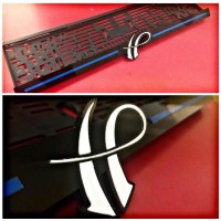 ARACINIZA ÖZEL İSİMLİ LOGOLU LAZER KESİM PLAKALIK (3D Çıkıntılı)