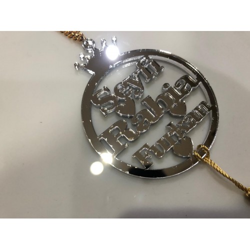 Appcity Kişiye Özel İsimli Pleksi Dikiz Ayna Süsü