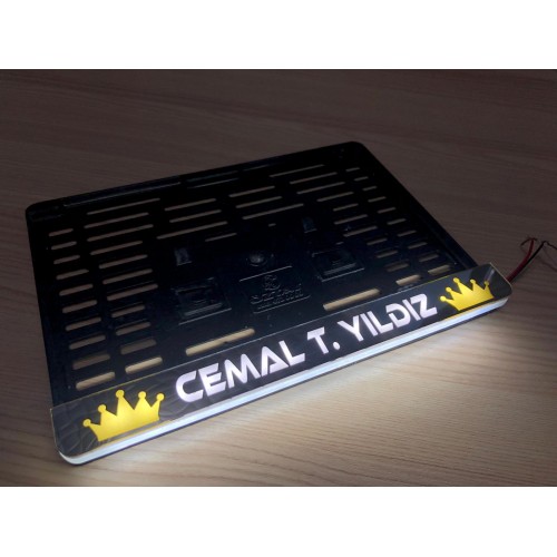 Kişiye Özel İsimli Lüks Krom Motosiklet Led Işıklı Pleksi Plakalık