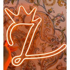 Taçlı Z Harfi Dekoratif Neon Led Tablo, Neon Duvar Tabela