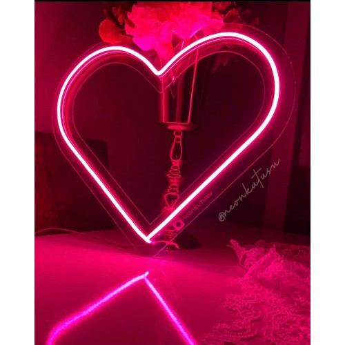 Sevgiliye Özel Neon Kalp Dekoratif Neon Led Tablo, Neon Tablo Sevgiliye Özel Neon Kalp Dekoratif Neon Led Tablo, Neon Tablo