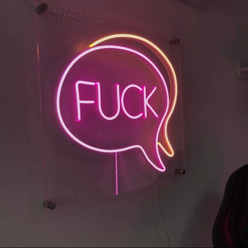 F*ck Dekoratif Neon Led Tablo, Neon Duvar Tabela