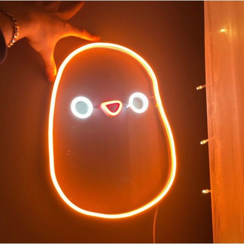 Mutlu Hayalet Dekoratif Neon Led Tablo, Neon Duvar Tabela Mutlu Hayalet Dekoratif Neon Led Tablo, Neon Duvar Tabela