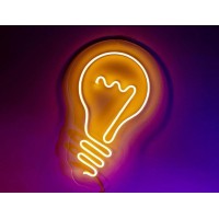 Klasik Ampül Dekoratif Neon Led Tablo, Neon Duvar Tabela