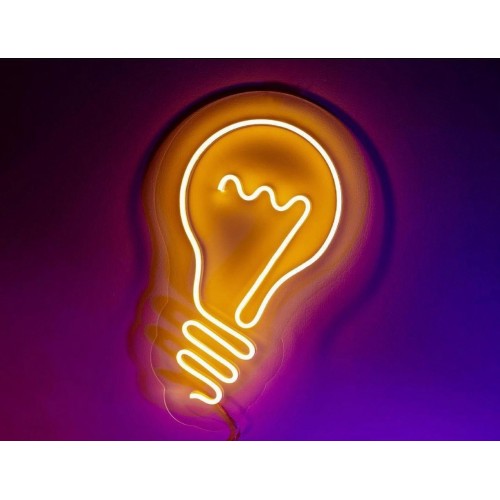 Klasik Ampül Dekoratif Neon Led Tablo, Neon Duvar Tabela