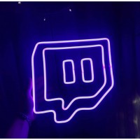 Twitch Dekoratif Neon Led Tablo, Neon Duvar Tabela