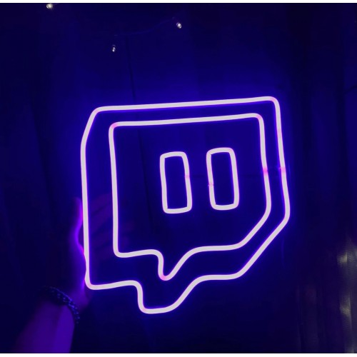 Twitch Dekoratif Neon Led Tablo, Neon Duvar Tabela