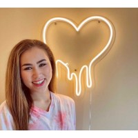 Eriyen Kalp Dekoratif Neon Led Tablo, Neon Duvar Tabela