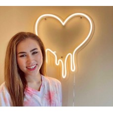 Eriyen Kalp Dekoratif Neon Led Tablo, Neon Duvar Tabela