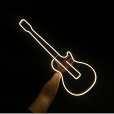 Gitar Dekoratif Neon Led Tablo, Neon Duvar Tabela