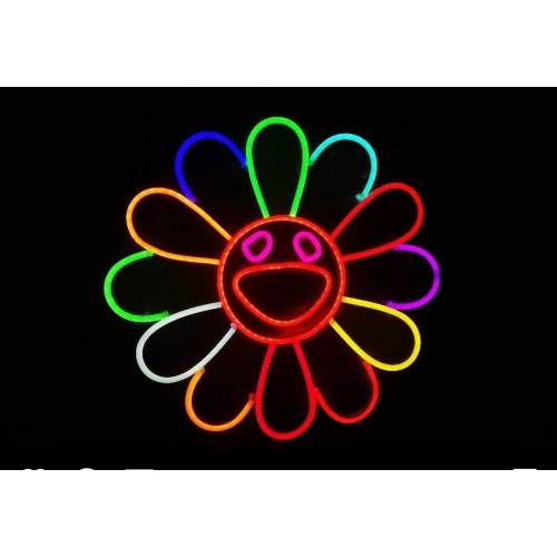Papatya Dekoratif Neon Led Tablo, Neon Duvar Tabela