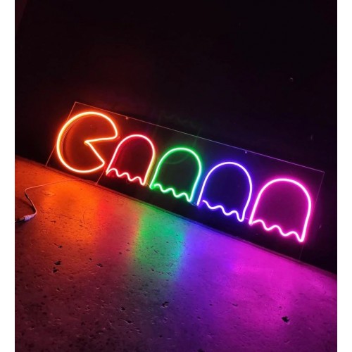 PAC-MAN Dekoratif Neon Led Tablo, Neon Duvar Tabela