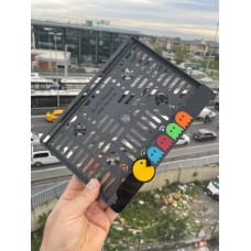 Pac Man Özel Tasarım Pleksi Motosiklet Plakalık