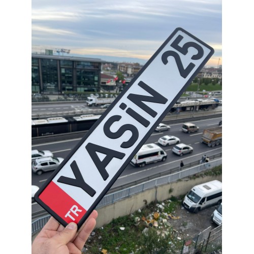 İsimli Özel Plaka, İsimli Dekor Araç Plakası, Kişiye Özel 3d Kabartma Metal Plaka (Kırmızı TR) İsimli Özel Plaka, İsimli Dekor Araç Plakası, Kişiye Özel 3d Kabartma Metal Plaka (Kırmızı TR)