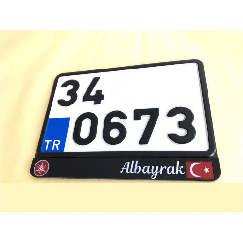 Appcity Isimli Motosiklet Plaka-Dekor Plaka-Bisiklet Plaka 12X18CM + Pleksi Plakalık Seti