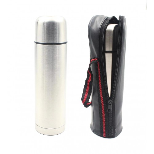Çantalı Bardaklı Lüks Çelik Termos - 500 ml - KROM
