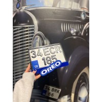 Oreo Özel Tasarım Pleksi Motosiklet Plakalık